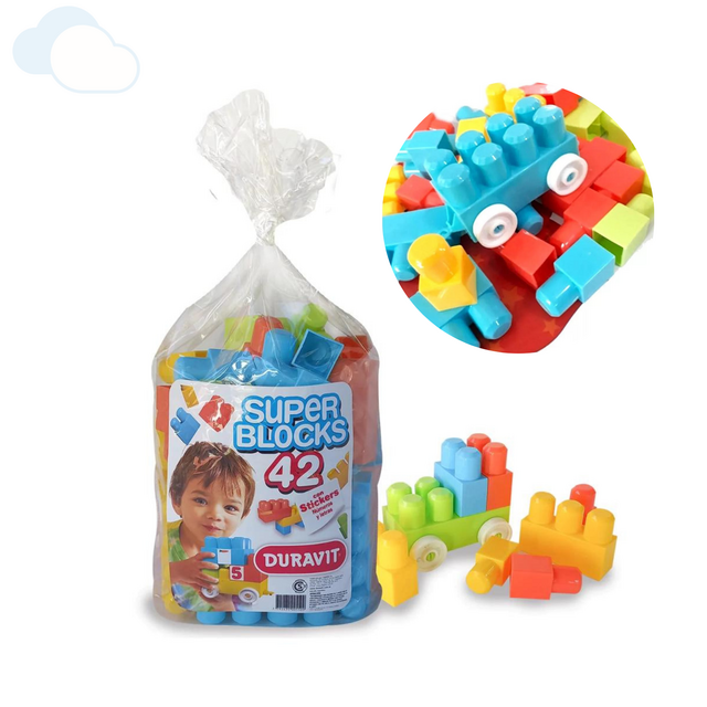 Bloques Grandes Juego De Encastre Didactico 42 Piezas Duravit