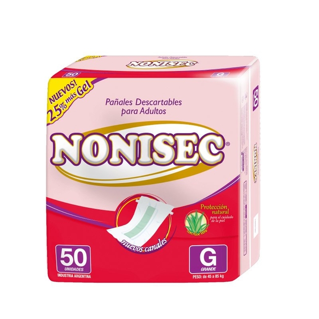 NONISEC Pañal Básico x 50 (G al EG)