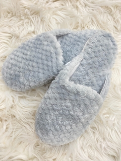 Pantuflas de Piel Gris