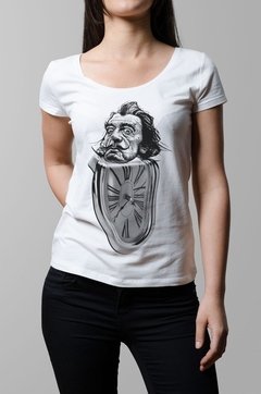 Remera Salvador Dalí blanca mujer