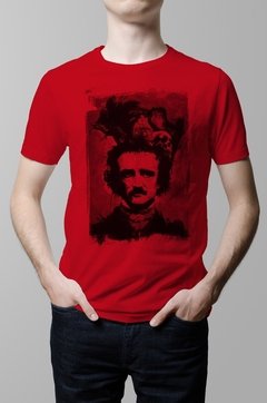 Remera Edgar Allan Poe rojo hombre