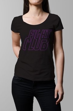 Remera Fight Club pelicula negra mujer