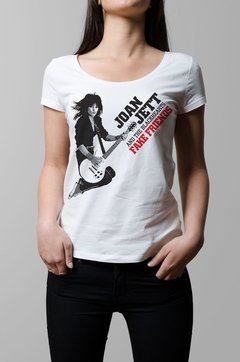 Remera Joan Jett blanca mujer