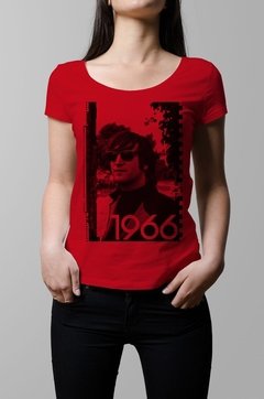 Remera John Lennon roja mujer