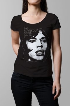 Remera Mick Jagger negra mujer