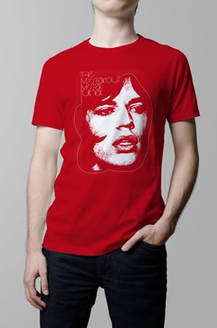 Remera Mick Jagger roja hombre