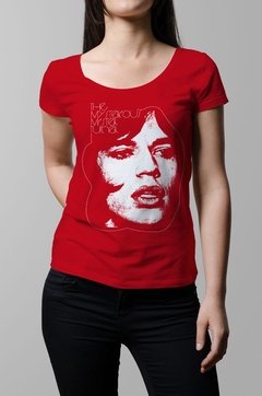 Remera Mick Jagger roja mujer