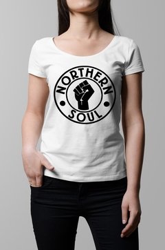 Remera Northern Soul musica blanca mujer