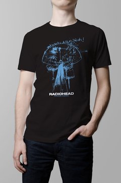 Remera Radiohead paranoid android negra hombre