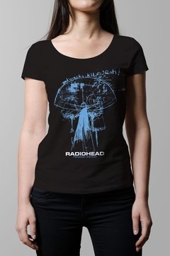 Remera Radiohead paranoid android negro mujer