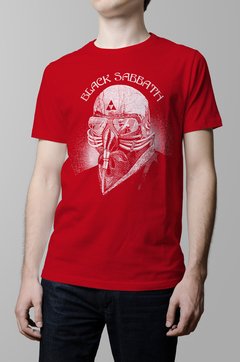 Remera Black Sabbath roja hombre