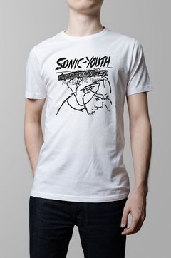 Remera Sonic Youth confusion is sex blanca hombre