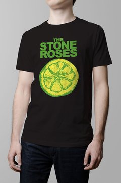 Remera Stone Roses negra hombre