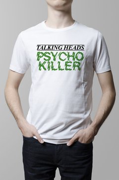Remera Talking Heads Psycho Killer blanca hombre