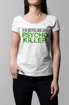 Remera Talking Heads Psycho Killer blanco mujer