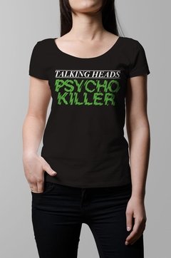 Remera Talking Heads Psycho Killer negra mujer