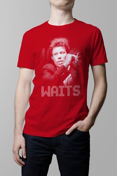 Remera Tom Waits roja hombre