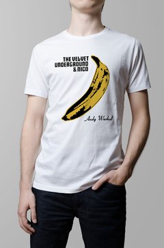 Remera Velvet Underground banana warhol blanca hombre