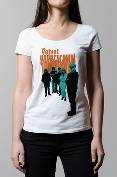 Remera Velvet Underground blanca mujer