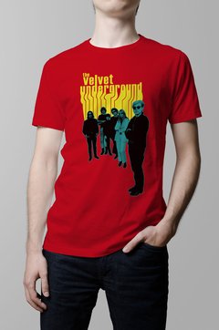 Remera Velvet Underground roja hombre