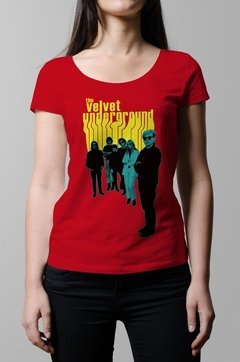 Remera Velvet Underground roja mujer