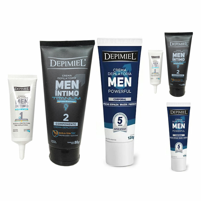 2 Crema Depilatoria Hombre Corporal +2 zona Intimas Depimiel