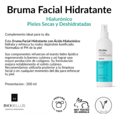 BRUMA FACIAL HIDRATANTE HIALURONICO X 200 ML BIOBELLUS - comprar online