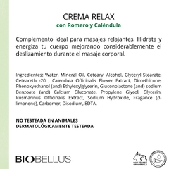 Crema relax para masajes x kg Biobellus - comprar online