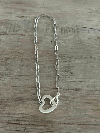 Collar Glam Heart Silver