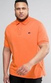 Camisa Polo Plus Size Hugo Blanc Laranja 026