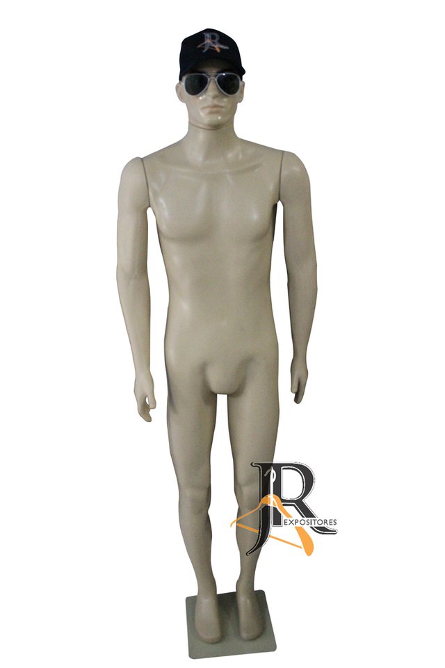 Manequim Masculino Meio Corpo. PVC Tradicional. Branco – Cmanequim