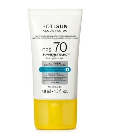 Protetor Solar Facial Antissinais FPS 70 Acqua Fluido [Boti.Sun - O Boticário]