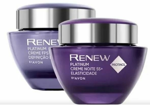 Kit Platinum Creme Dia e Noite 50g [Renew - Avon]