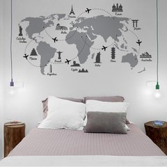 Looma Vinilos Decorativos mapas Viajes por el Mundo