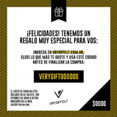 Gift Card Digital #VRYDFFCLT (vía mail en el día sin costo de envío incluído, lo abona luego quien realiza el canje o pasa a retirarlo sin costo por Villa Crespo) - comprar online