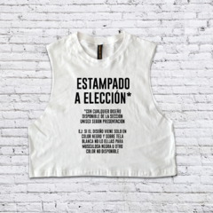 Musculosa informal con estampado a elección (con cualquier diseño disponible de la sección unisex) #VRYDFFCLT