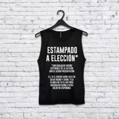 Musculosa entallada con estampado a elección (con cualquier diseño disponible de la sección unisex) #VRYDFFCLT