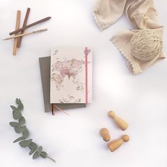 Cuaderno de Viaje • Floral World Map - Florence Livres