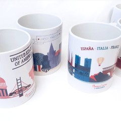 Set x 6 · Tazas Around The World - Florence Livres