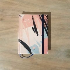Mini Notebook • Abstract Brush in Aqua