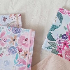 Notebook • Flowers in Aqua - comprar online