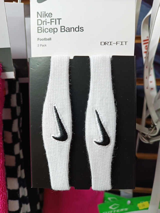 Nike bicep bands white best sale