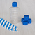 Botellitas cuadradas de plástico 250ml. (Con tapa varios colores) - comprar online
