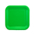 Platos Cuadrados de Cartón Verde 19 cms. 8 unidades - comprar online