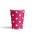 Vasos de Cartón Puntos Blancos sobre Fucsia. 8 unidades - comprar online