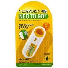 Neosporin, Spray antisséptico/analgésico, 0,26 fl oz (7,7 ml)