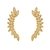 Brinco Ear Cuff Folhas Dourado