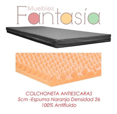 Colchoneta Antiescaras 5cm*100cm*190/muebles Fantasía - Gris