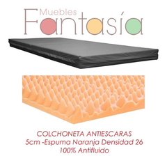 Colchoneta Antiescaras 5cm*120cm*190/muebles Fantasía - comprar online