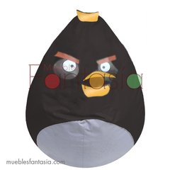 Puff Angry Birds Lona Negro